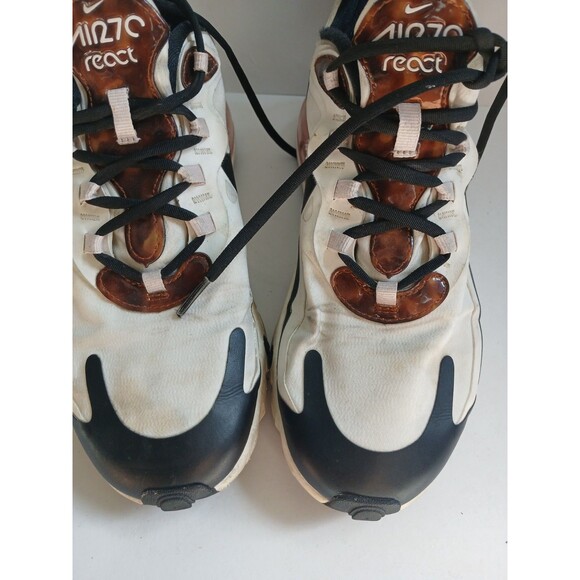 Nike Air Max 270 React Men’s Sneakers White Black Brown Size 8 Athletic Shoes main image 7